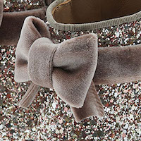 Botines niña piel metalizada glitter y lazos Carrile A-3217 foto 6