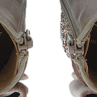 Botines niña piel metalizada glitter y lazos Carrile A-3217 foto 7