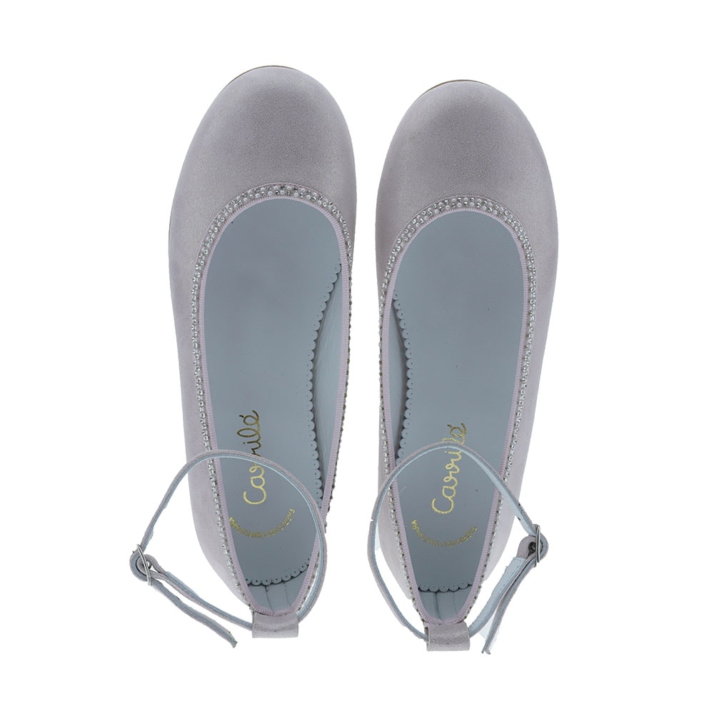 Bailarinas Rosa Comunión con Brillantes | Piel Hebilla 2026 | Carrilé foto 2