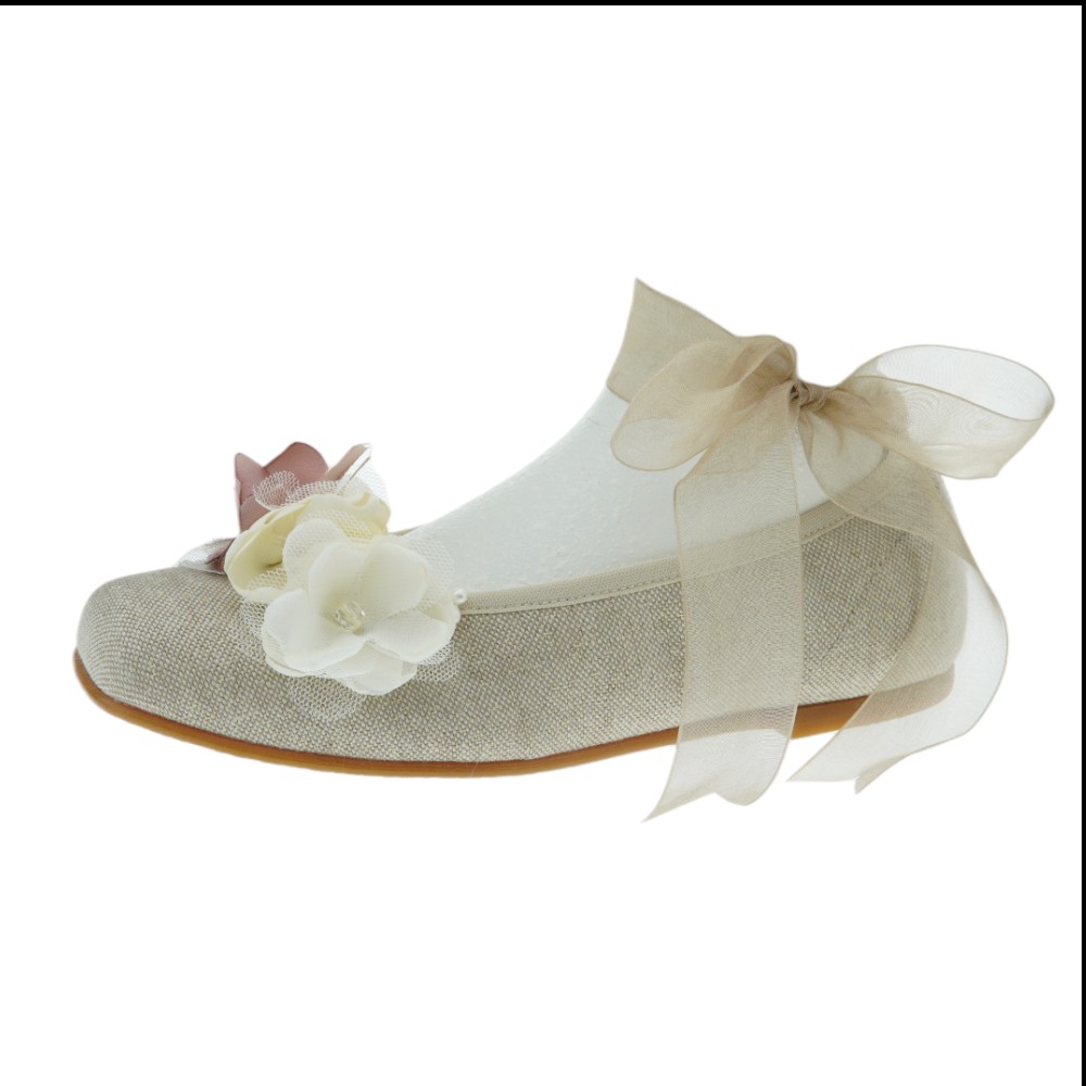 Bailarina lino comunión flores Carrile A-3795 foto 3