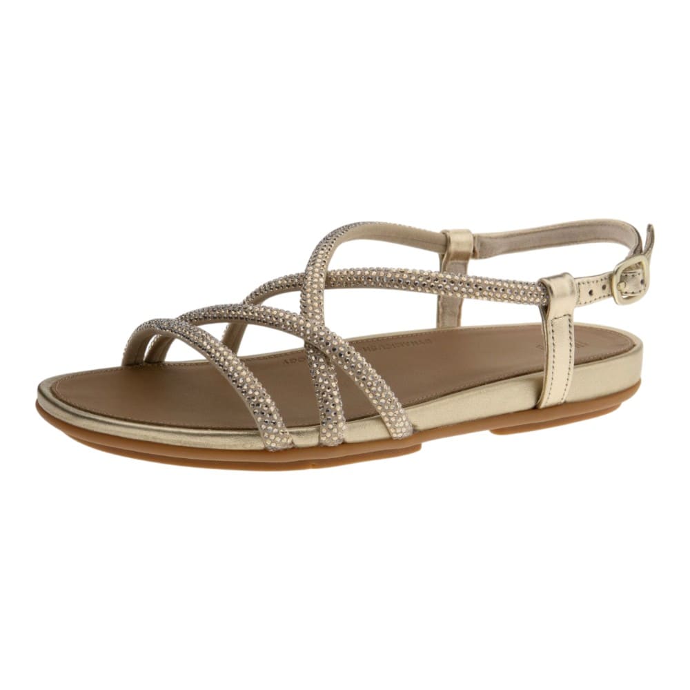 Sandalias planas strass plateadas Fit Flop foto 3