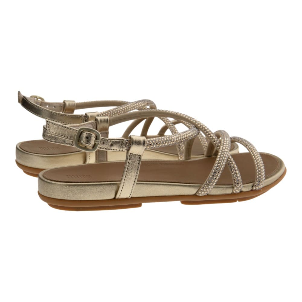 Sandalias planas strass plateadas Fit Flop foto 4