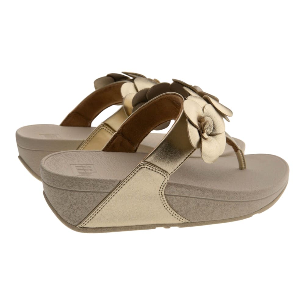 Sandalias dedo doradas flores cuña Fit Flop foto 4