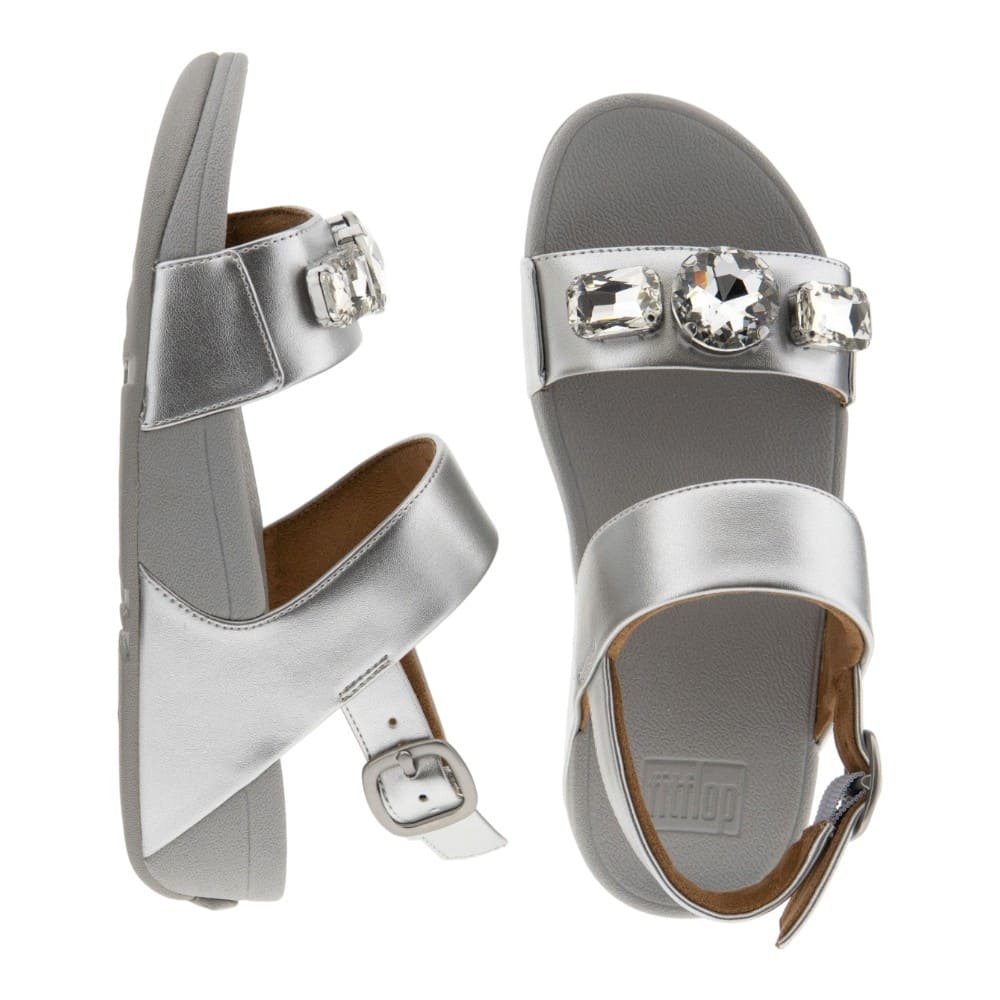 Fit Flop sandalias metalizadas piedras plataforma foto 2