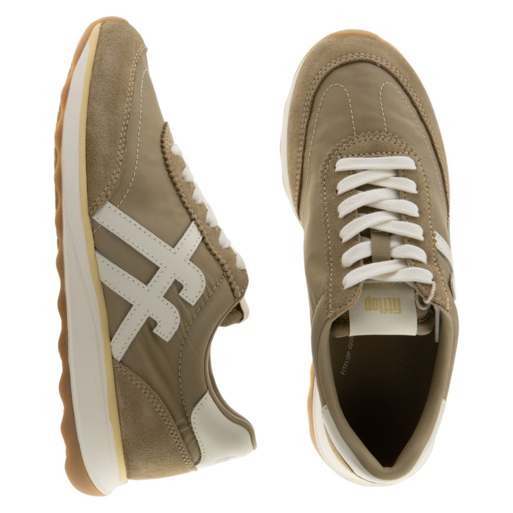 Zapatilla sneaker casual cuero ante y nylon Fit Flop | Carrilé foto 2