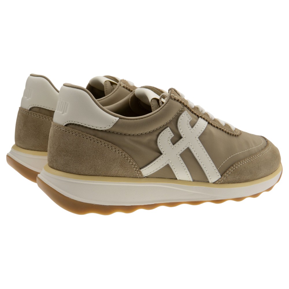 Zapatilla sneaker casual cuero ante y nylon Fit Flop | Carrilé foto 4