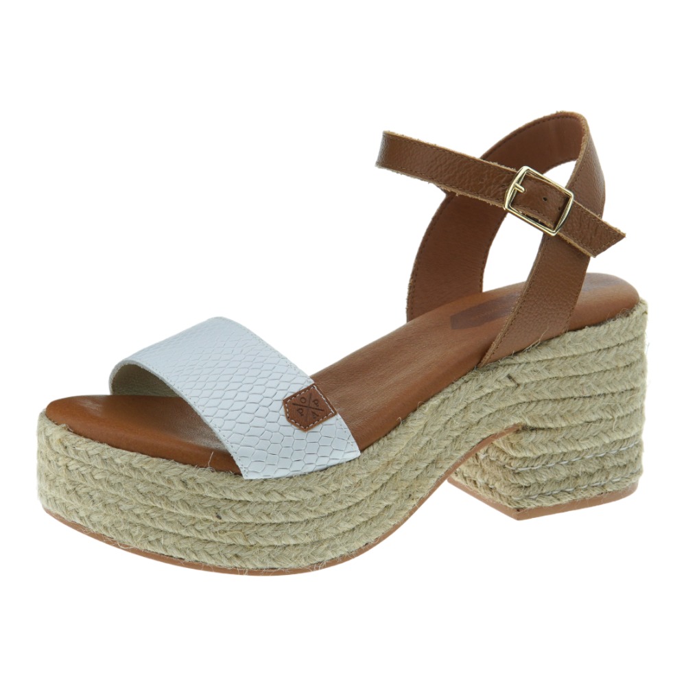 Sandalias piel tacón cáñamo Popa Abaka Snake foto 3