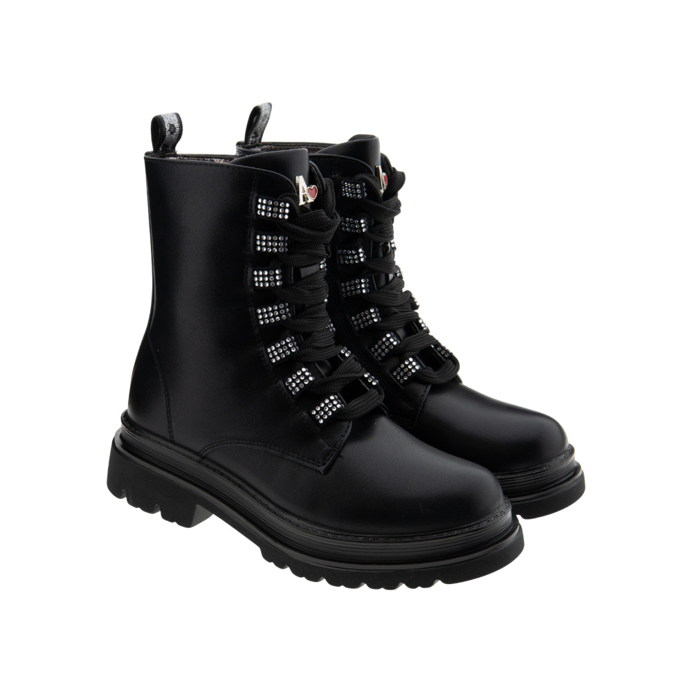Botines niña militar negros Asso AG-17633