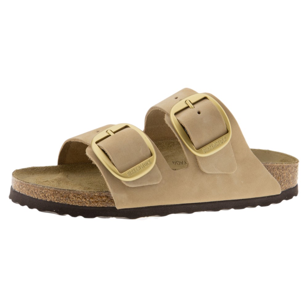 Sandalias mujer Birkenstock beige con doble hebilla de piel – Comodidad y estilo foto 3