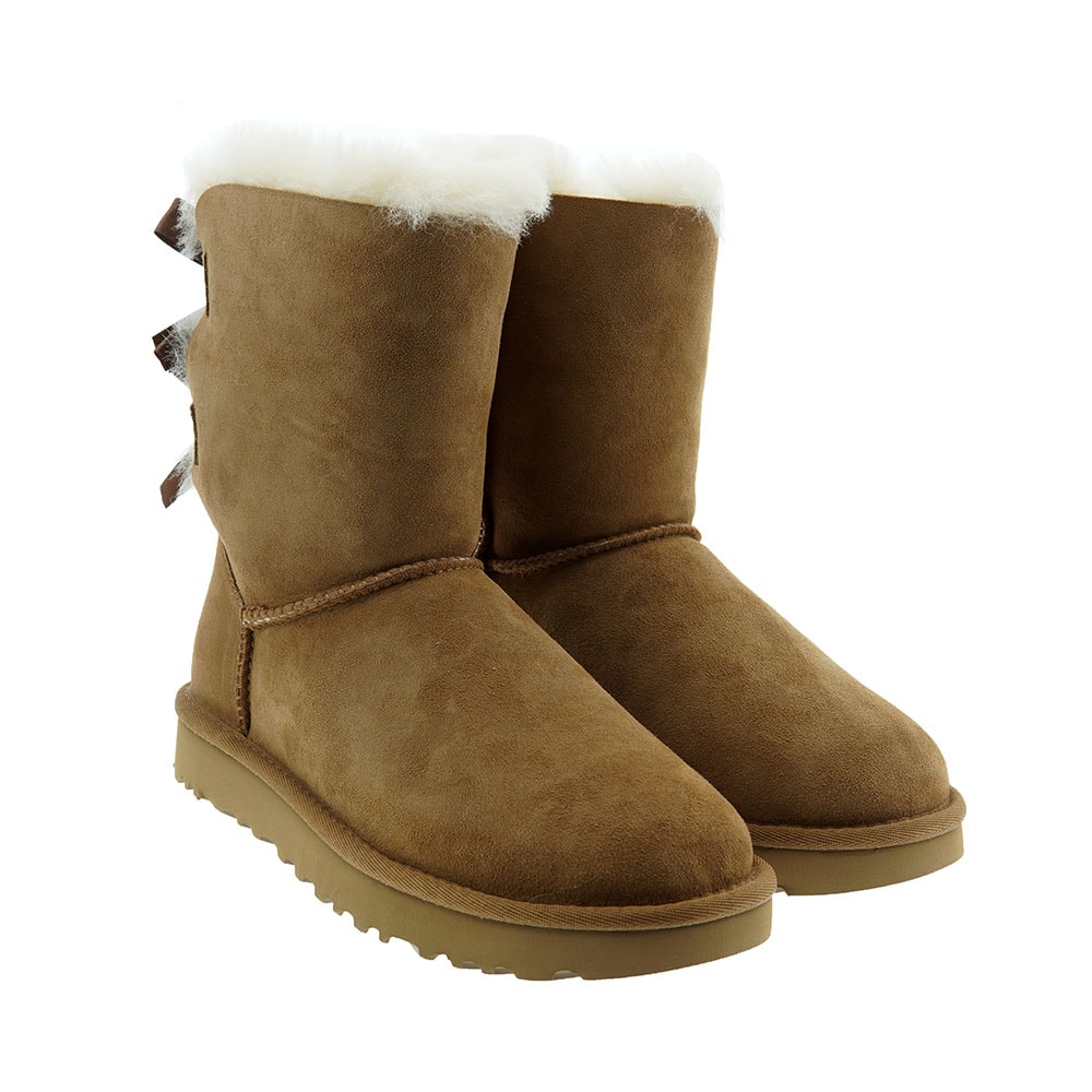 Bota piel cordero mujer con dos lazos detrás Ugg Bailey Bow