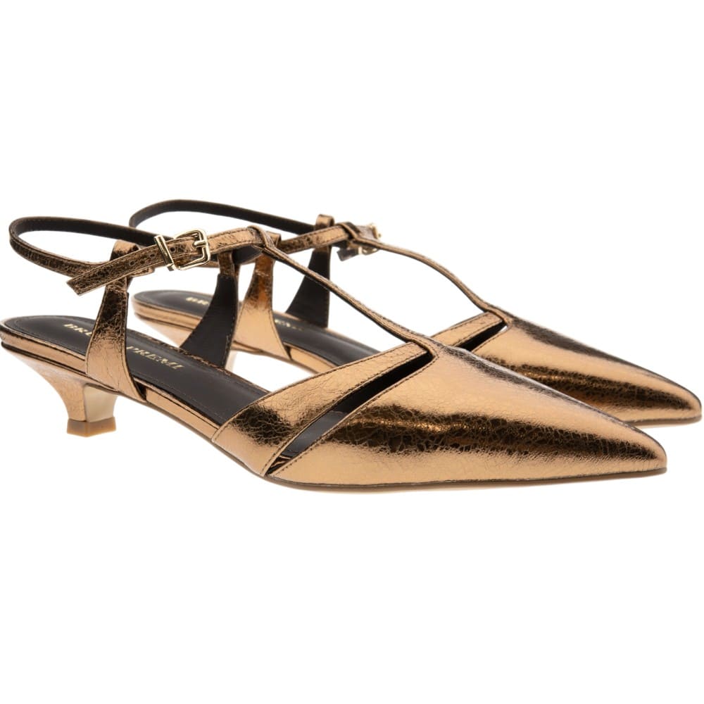 Zapatos destalonados tacón oro rosa Bruno Premi BN0206X