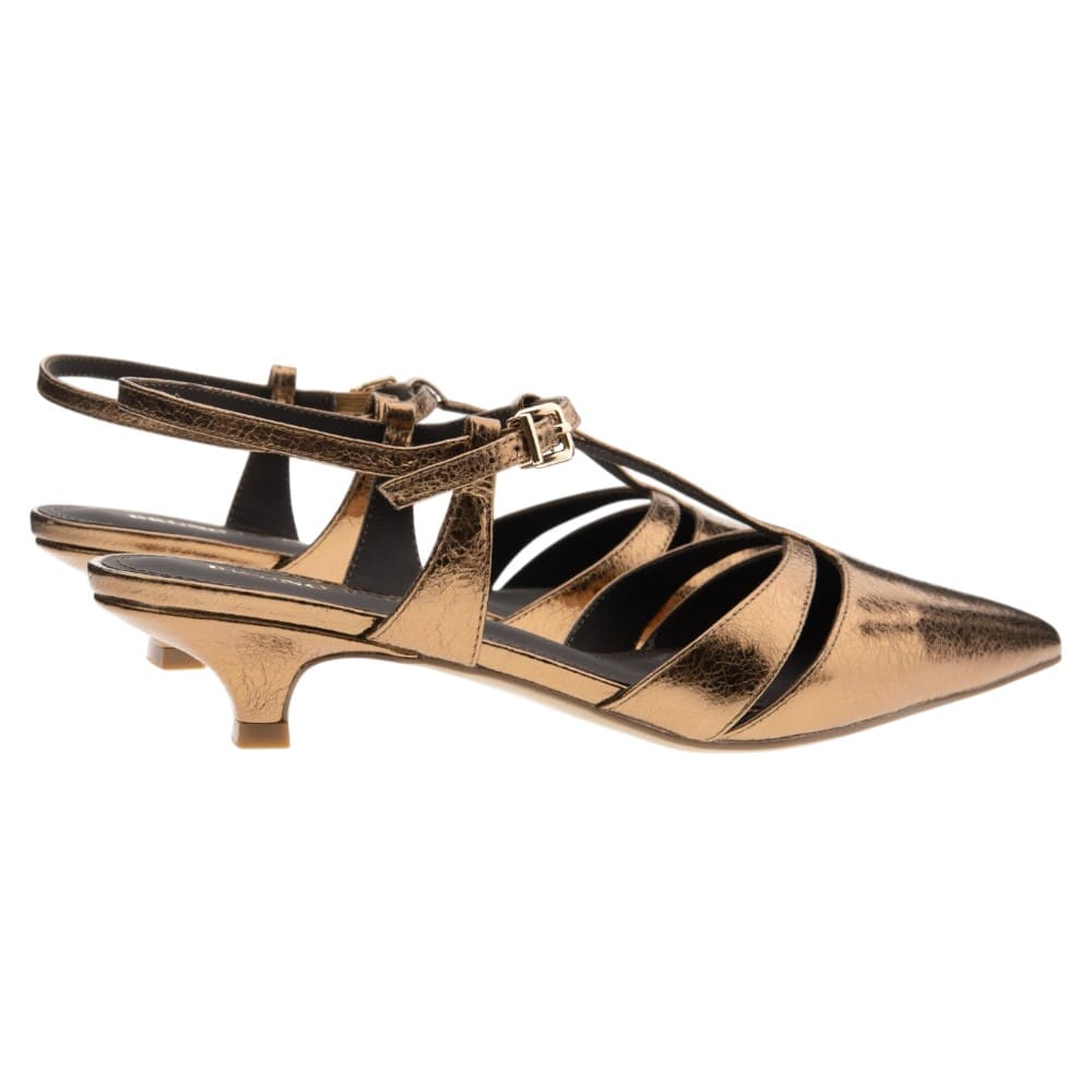 Zapatos destalonados tacón oro rosa Bruno Premi foto 4