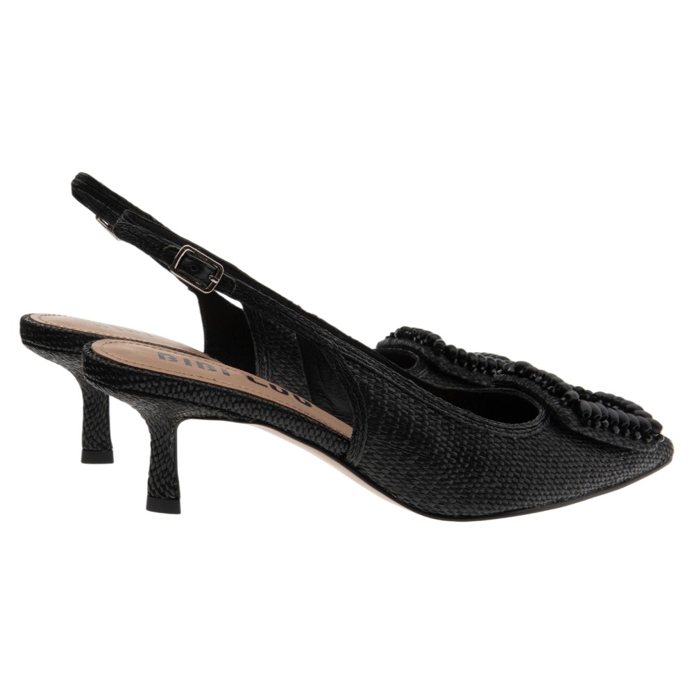 Zapatos salon rafia tacon Bibilou foto 4