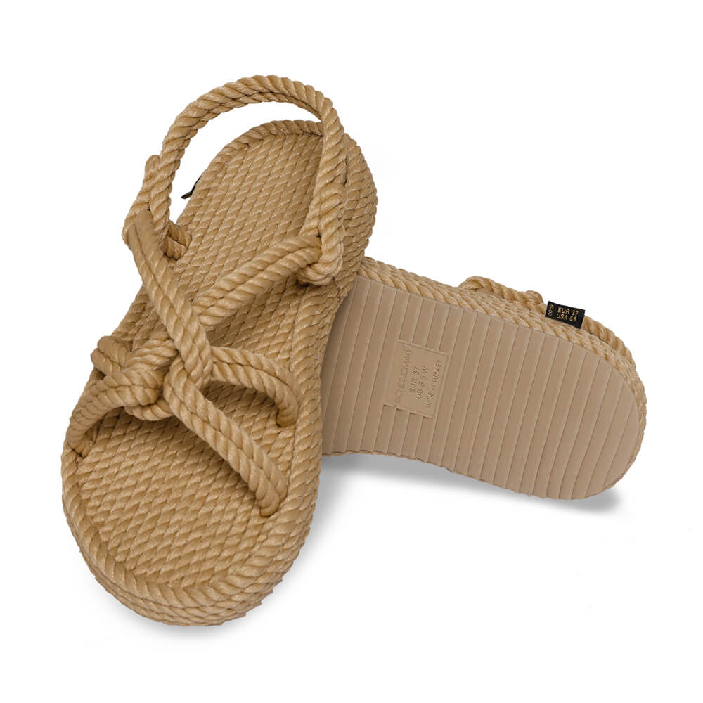 Sandalias veganas cuerdas mujer Bohonomad Bora Bora Platform foto 4