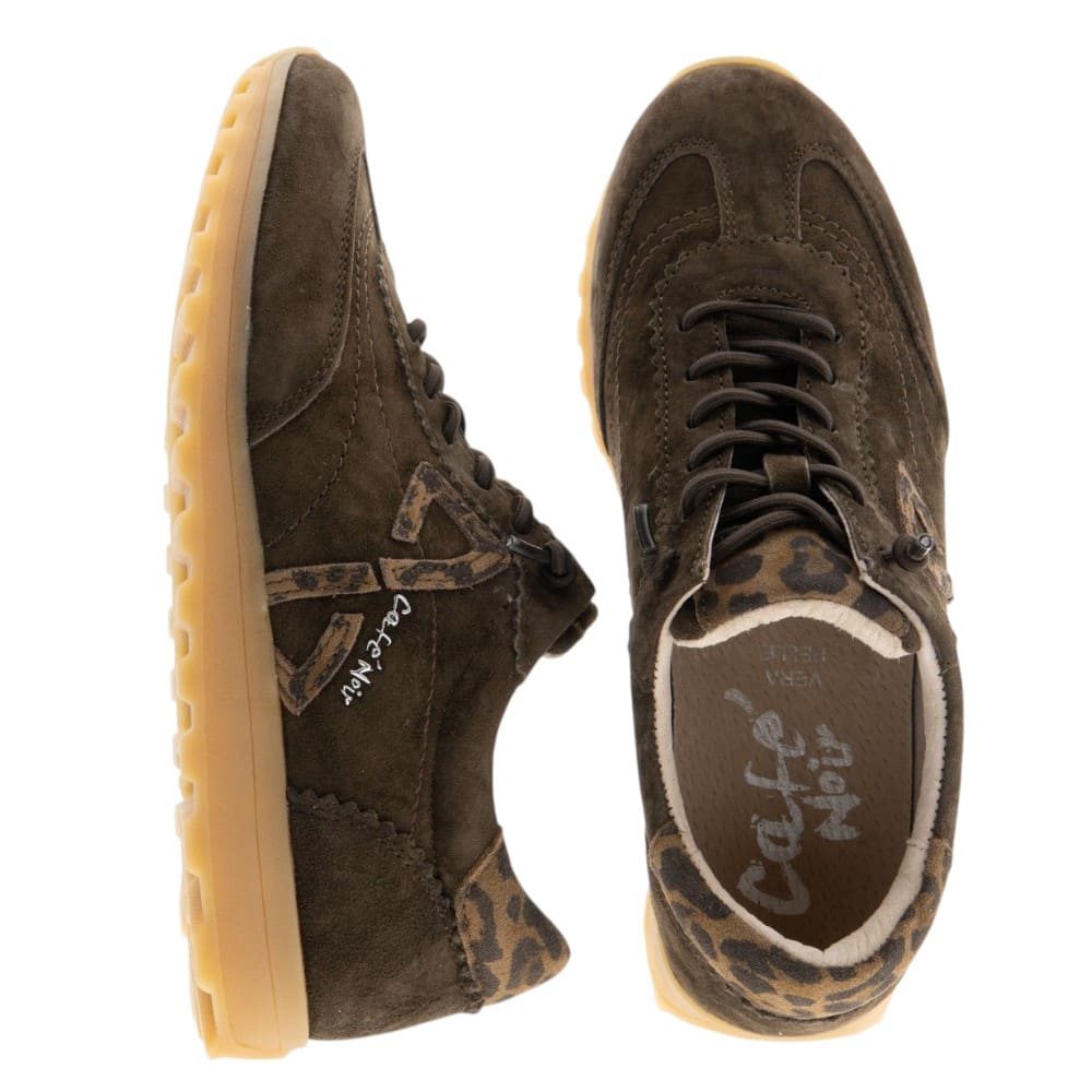Sneakers piel ante cordón elástico Cafenoir | Carrilé foto 2