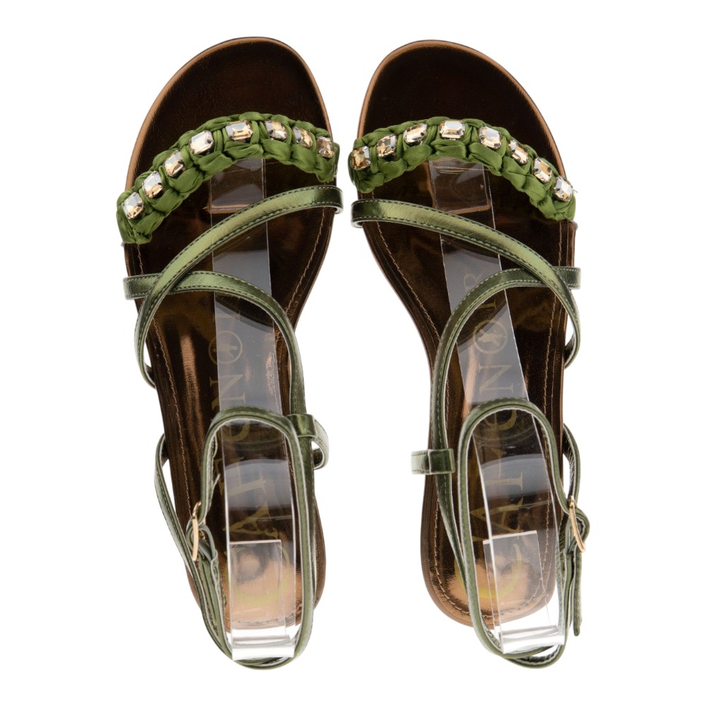 Sandalias verdes piedras pulsera Cafenoir foto 2