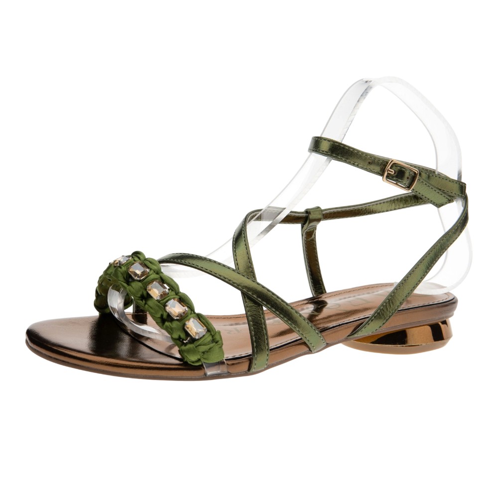 Sandalias verdes piedras pulsera Cafenoir foto 3