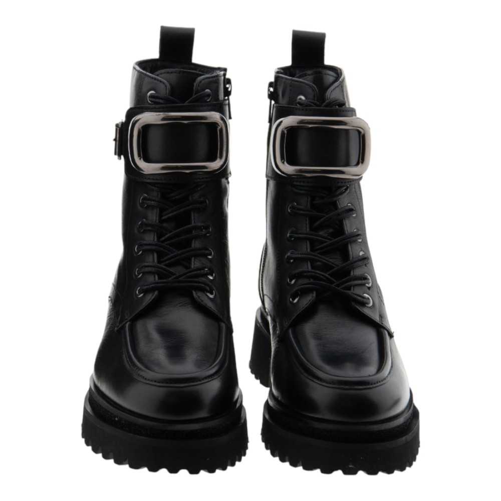 Botas militar mujer negras Cafenoir | Carrilé foto 2