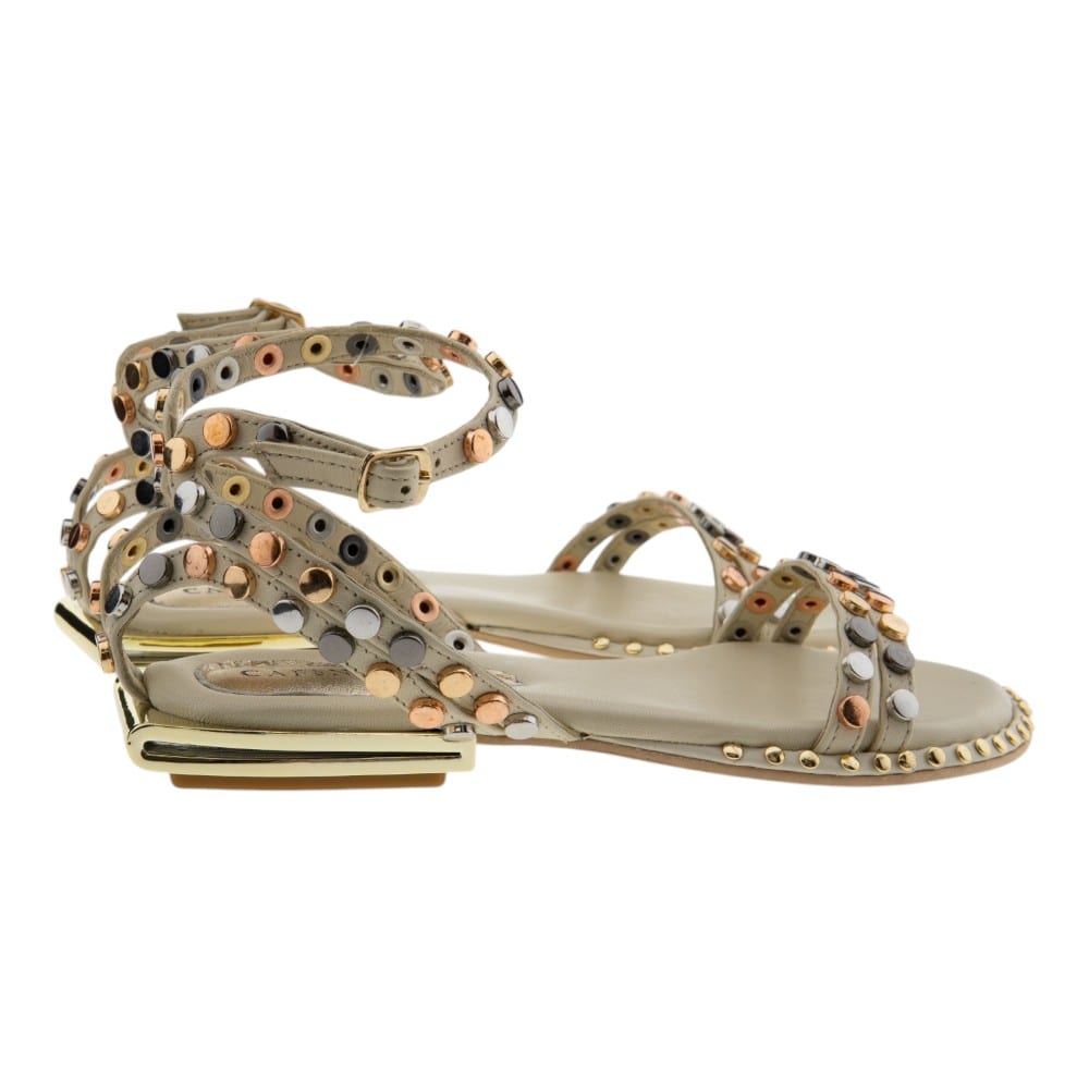 Sandalias Romanas Mujer Cafenoir Elegantes con Tachuelas | Carrile foto 4