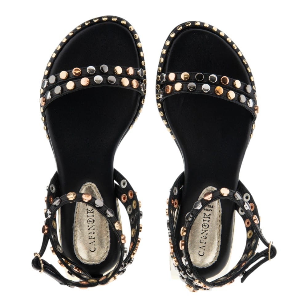 Sandalias Romanas Mujer Cafenoir Elegantes con Tachuelas | Carrile foto 2