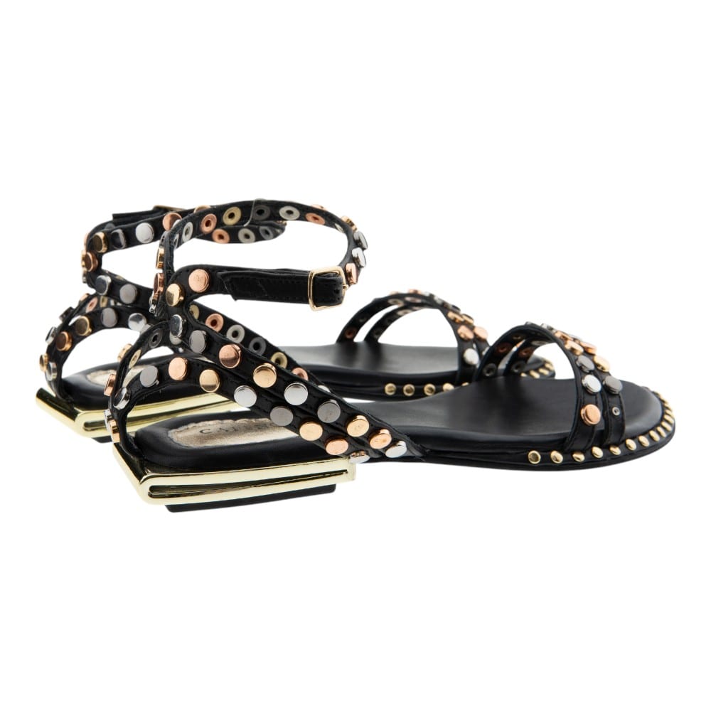 Sandalias Romanas Mujer Cafenoir Elegantes con Tachuelas | Carrile foto 4