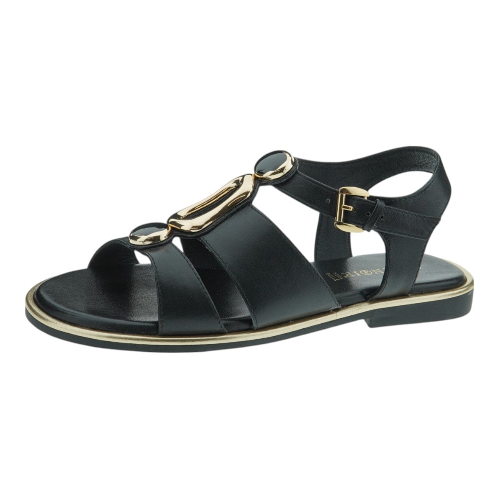 Sandalias tiras negras Cafenoir – Diseño elegante y suela cómoda foto 3