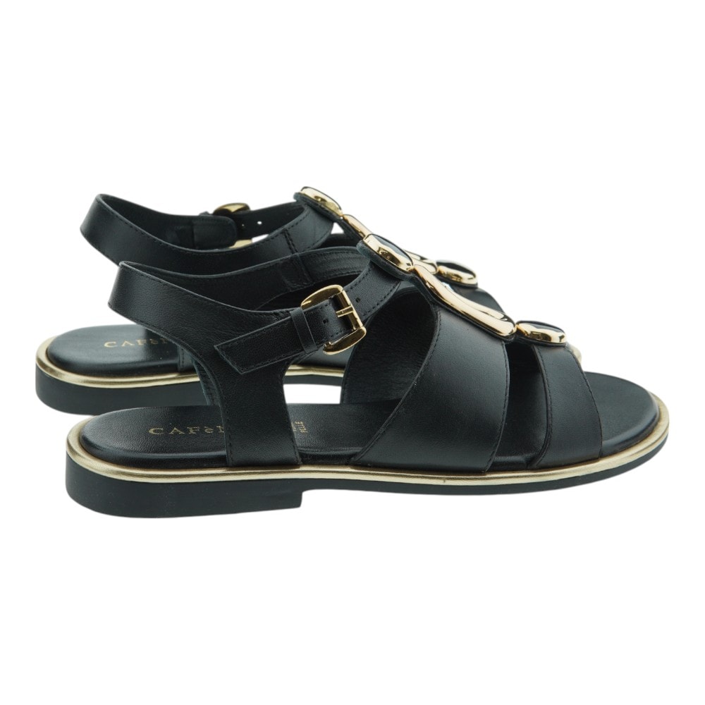 Sandalias tiras negras Cafenoir – Diseño elegante y suela cómoda foto 4