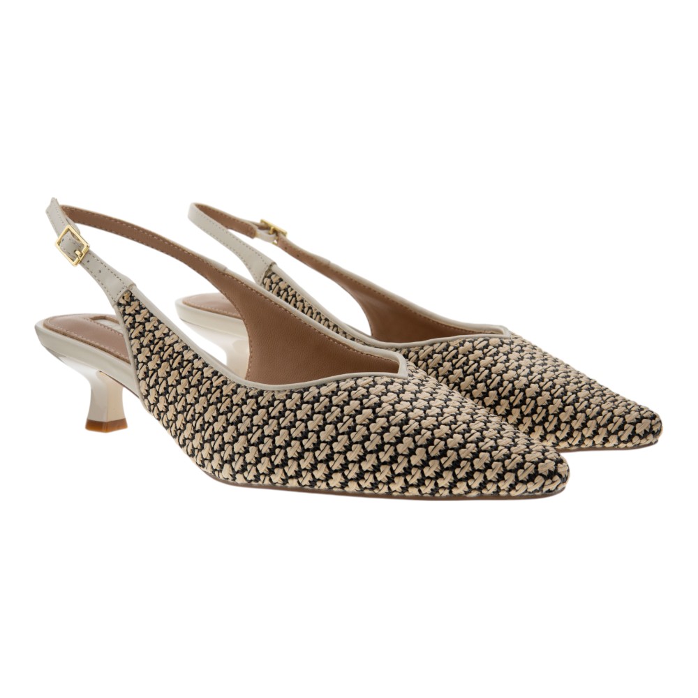 Zapatos destalonados beige tacón bajo mujer Cafenoir C1HC9223