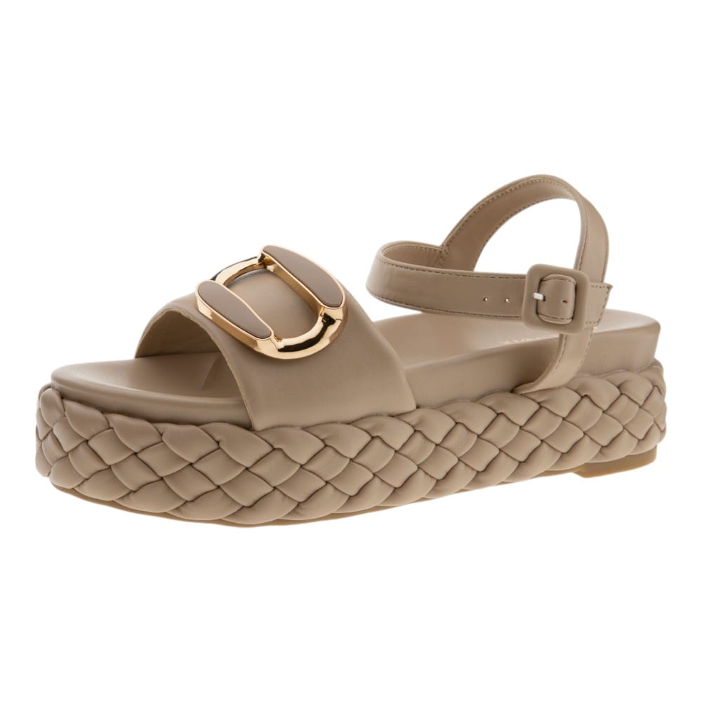 Sandalias Plataforma Mujer Cafenoir Beige Modernas | Carrile foto 3