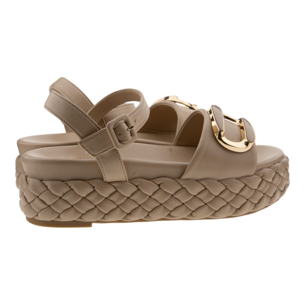 Sandalias Plataforma Mujer Cafenoir Beige Modernas | Carrile foto 4