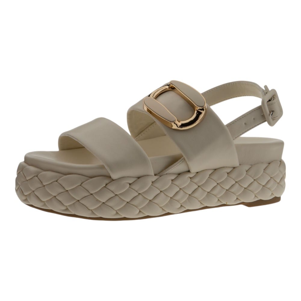 Sandalias Plataforma Mujer Cafenoir Beige Elegantes | Carrile foto 3