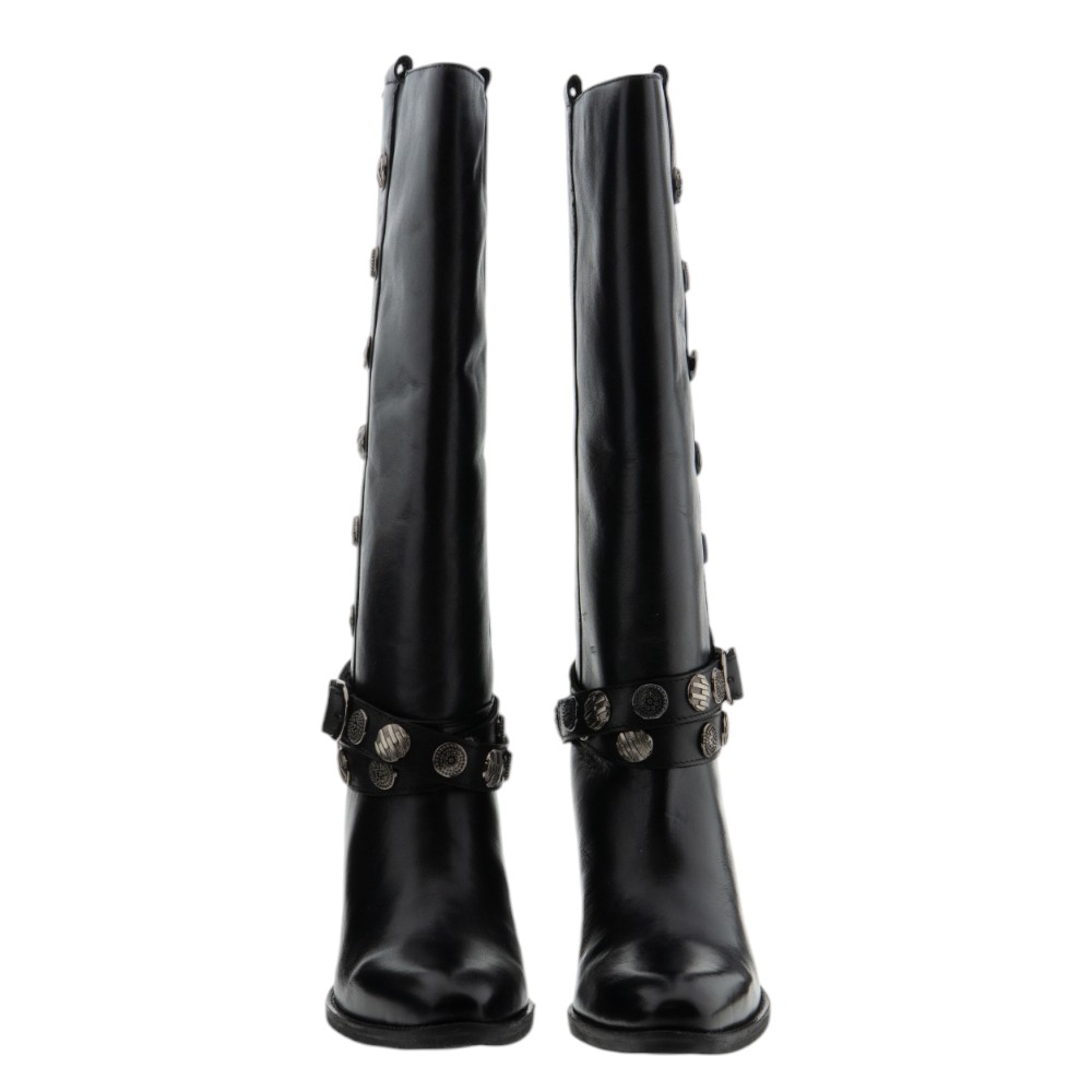 Botas tacón camperas negras CafèNoir | Estilo campero elegante foto 2