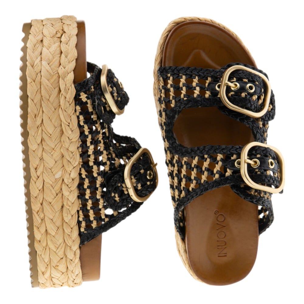 Sandalias Plataforma Esparto Inuovo Elegantes y Altas | Carrile foto 2