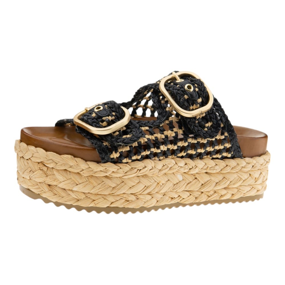 Sandalias Plataforma Esparto Inuovo Elegantes y Altas | Carrile foto 3
