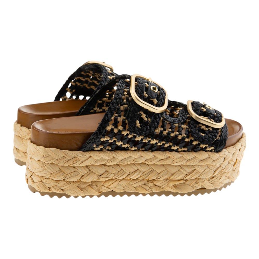Sandalias Plataforma Esparto Inuovo Elegantes y Altas | Carrile foto 4