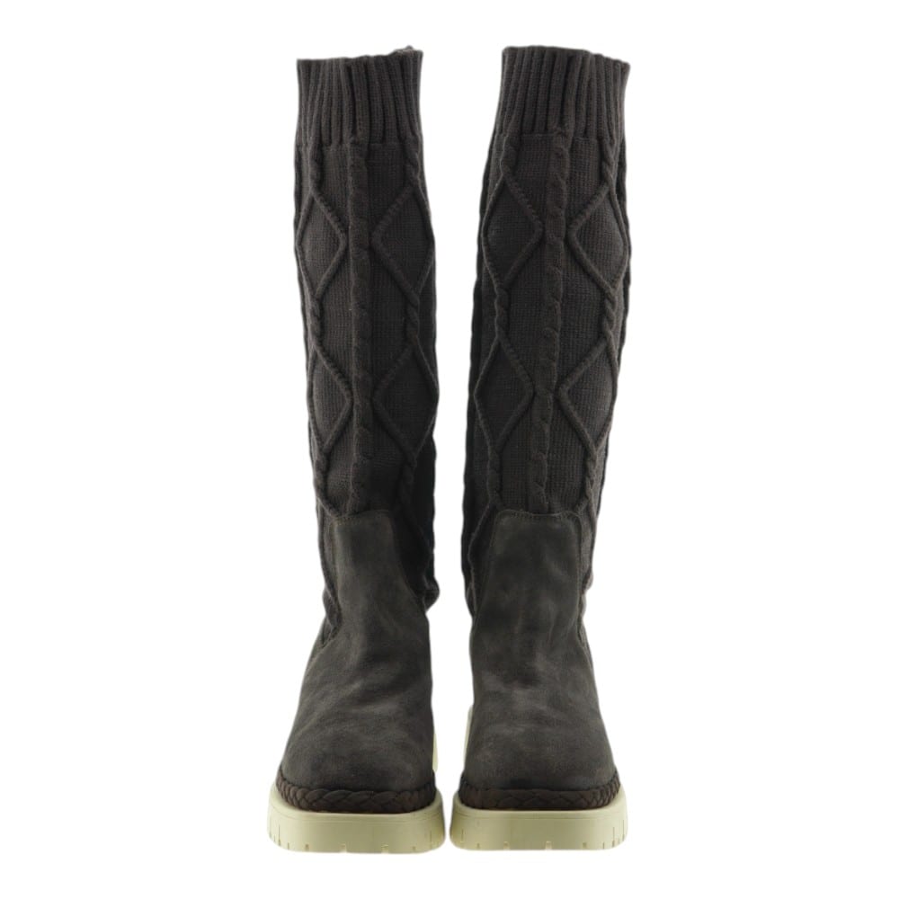 Botas Altas Gaimo Mujer - Diseño en Ante y Punto, Suela Track Antideslizante foto 2