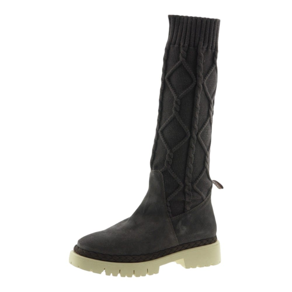 Botas Altas Gaimo Mujer - Diseño en Ante y Punto, Suela Track Antideslizante foto 3