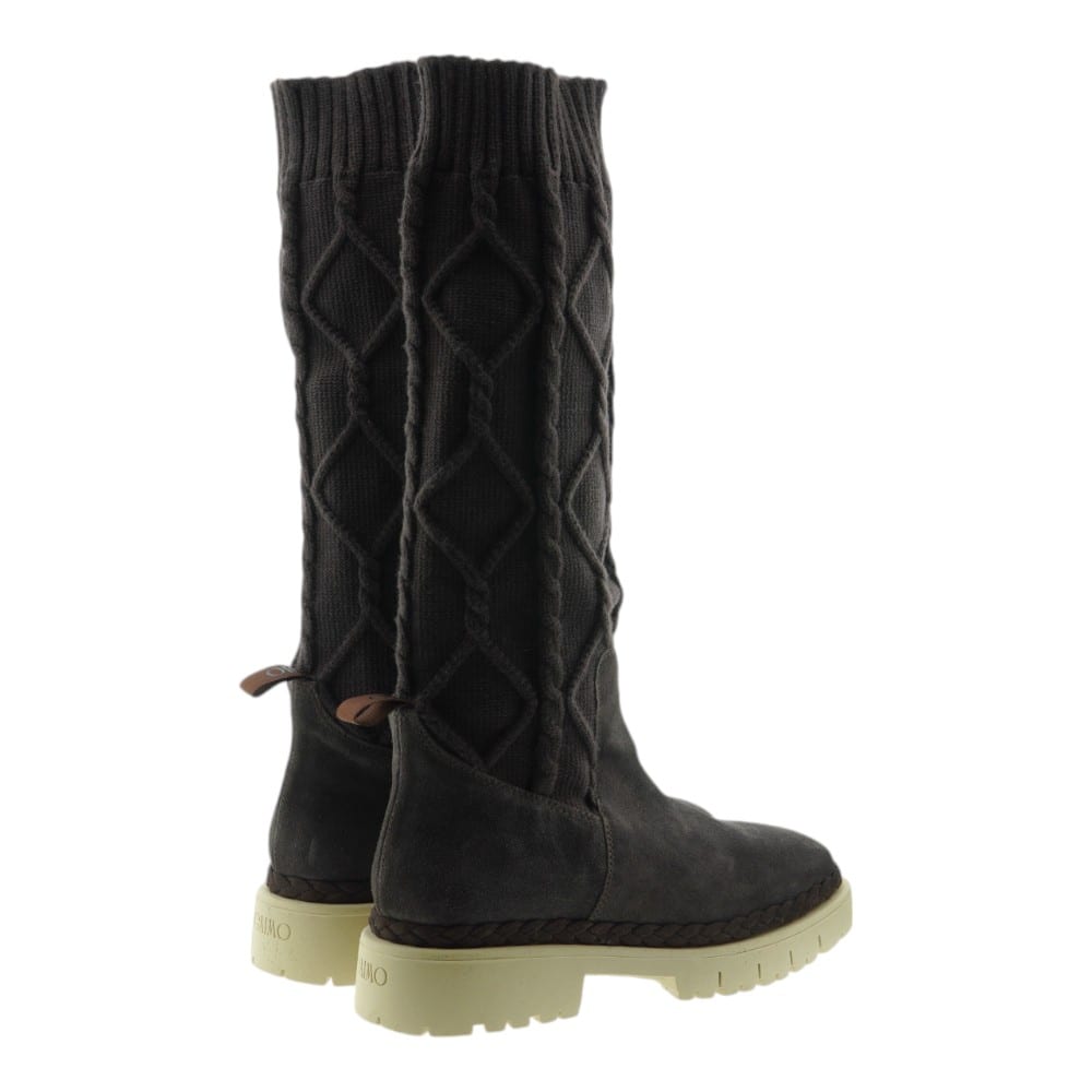 Botas Altas Gaimo Mujer - Diseño en Ante y Punto, Suela Track Antideslizante foto 4