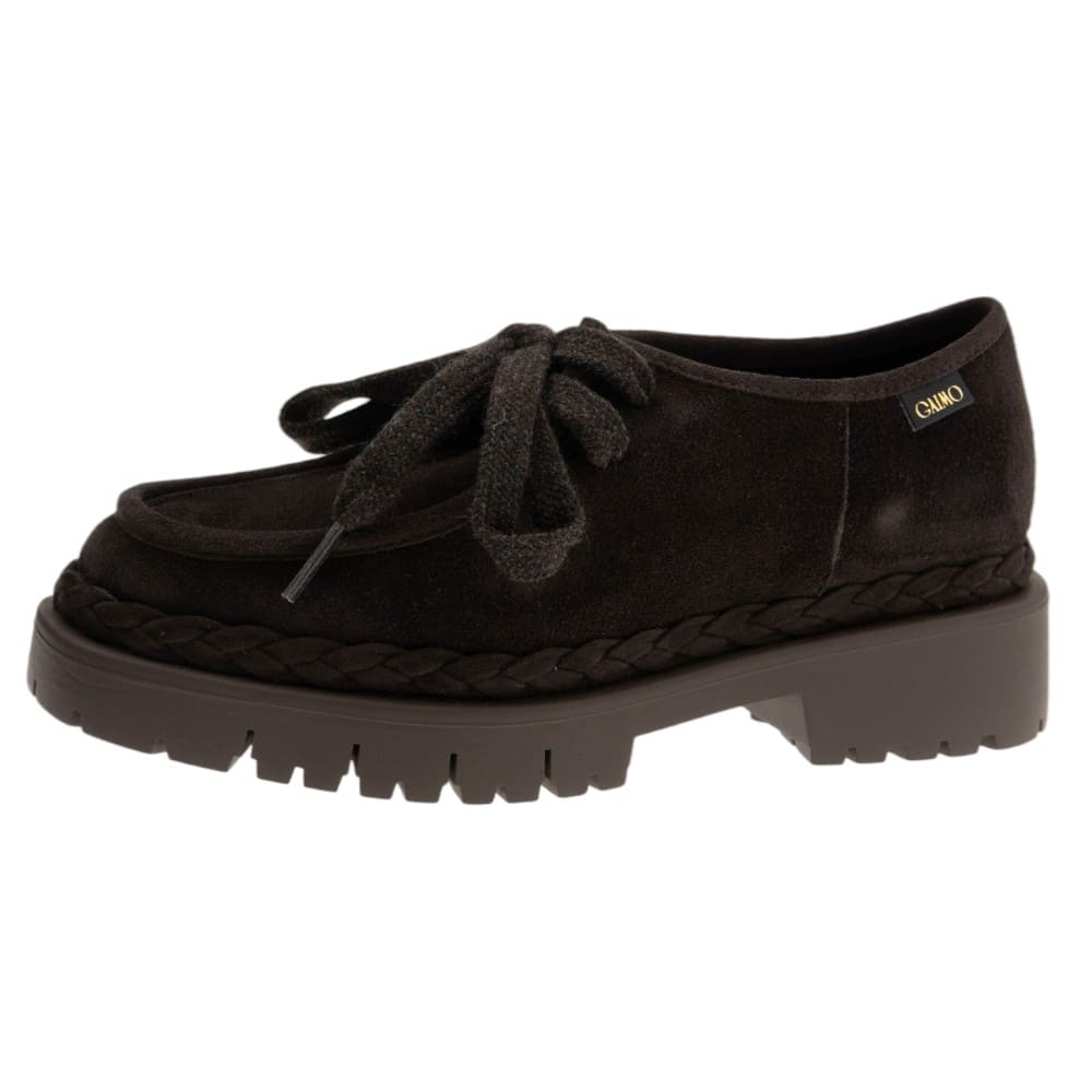 Zapato blucher suela track ante marrón Gaimo foto 3