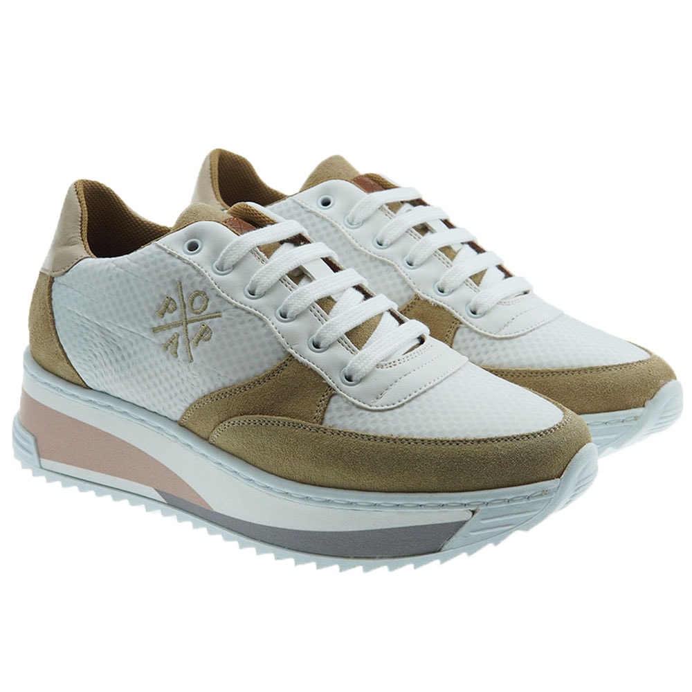 Zapatillas sneakers ante y nylon mujer Popa Carol