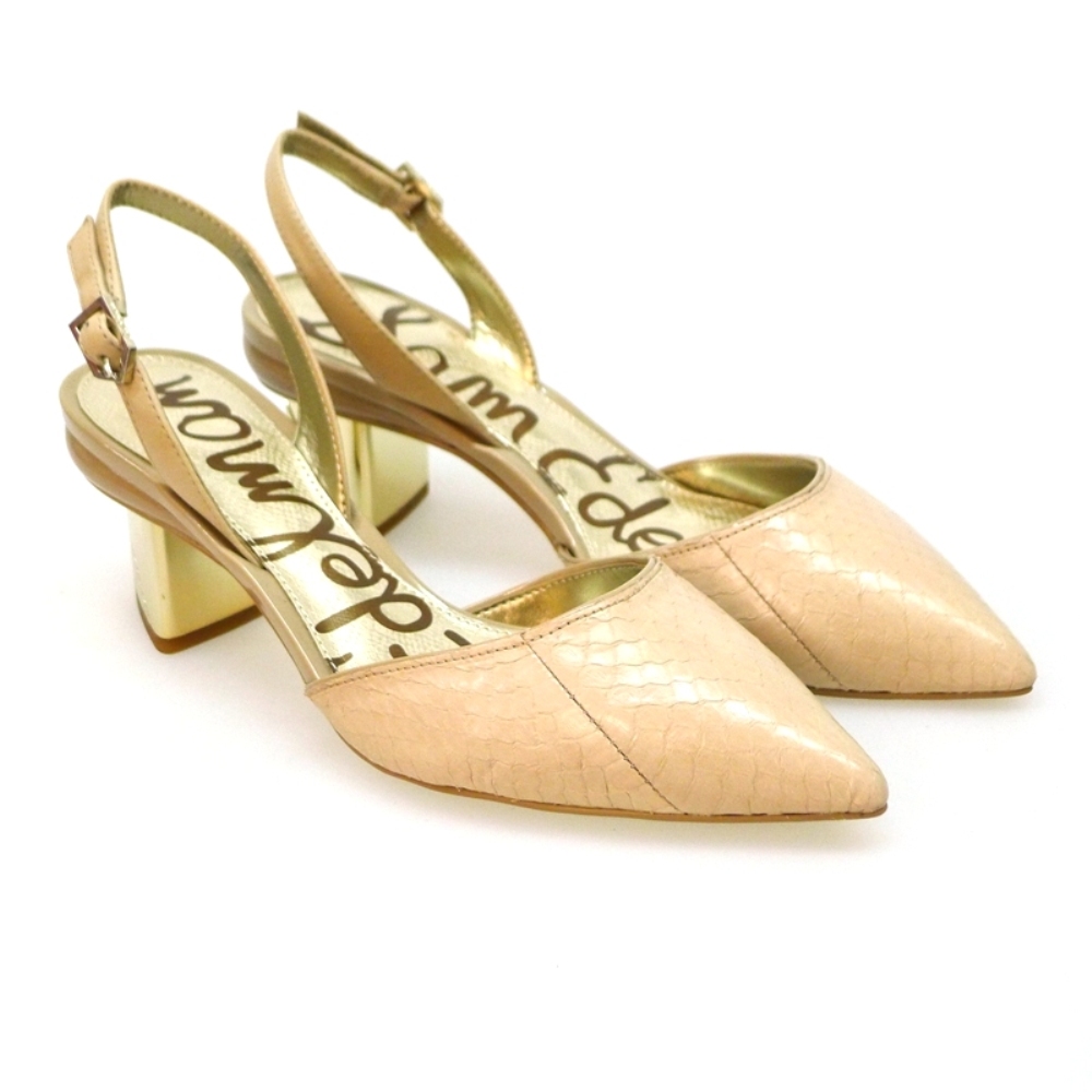SALON DESTALONADO TACON BAJO SAM EDELMAN CAROL SNAKE BEIG