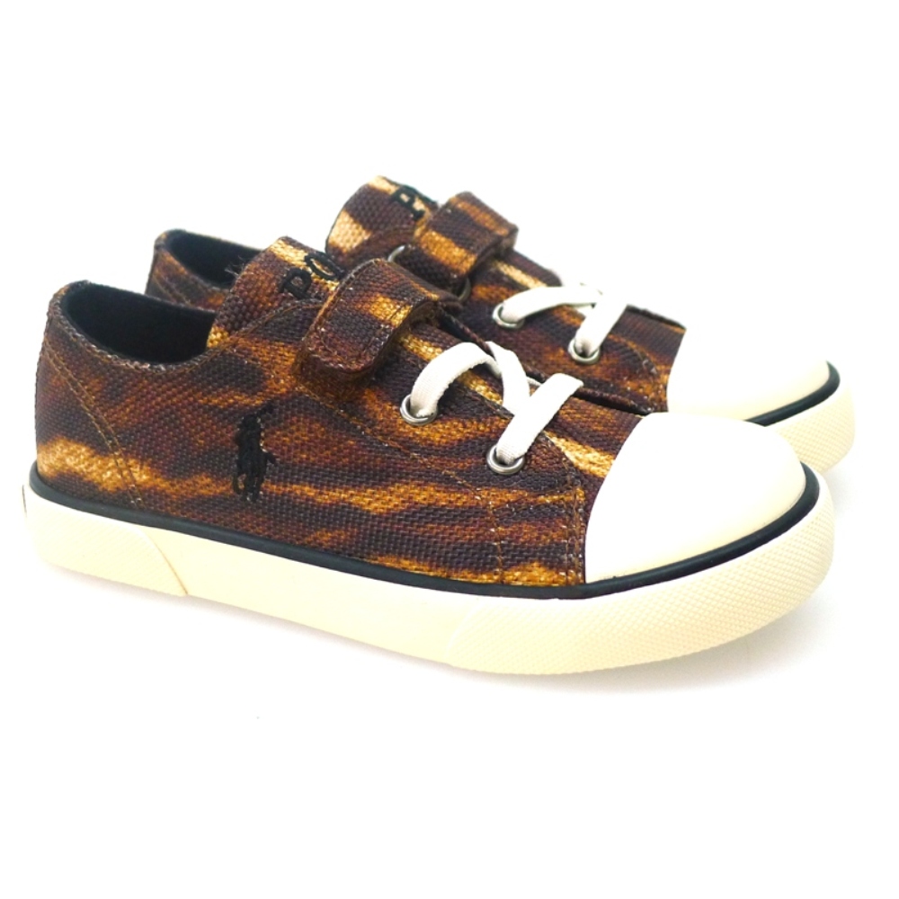 Zapato Deportivo Cordon Ralph Lauren Carson Ocelot Nylon Leopardo