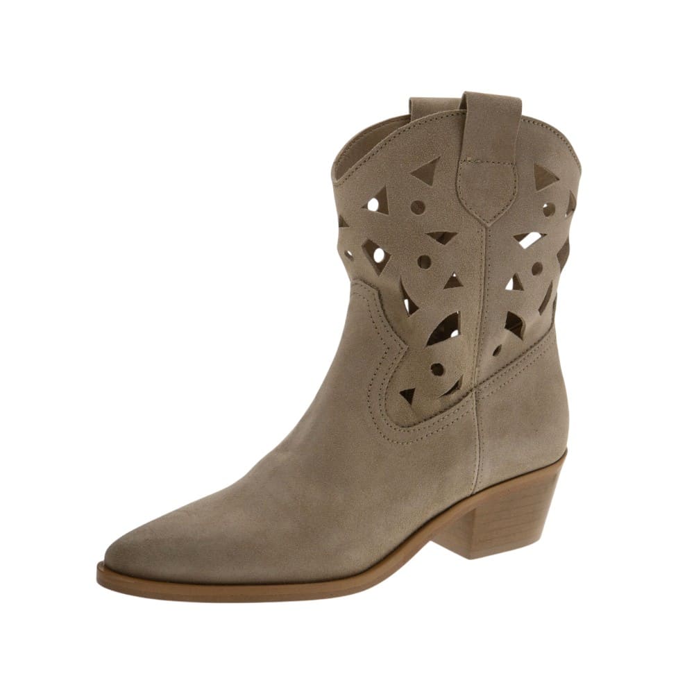 Botas camperas caña calada taupe Vexed para mujer foto 3