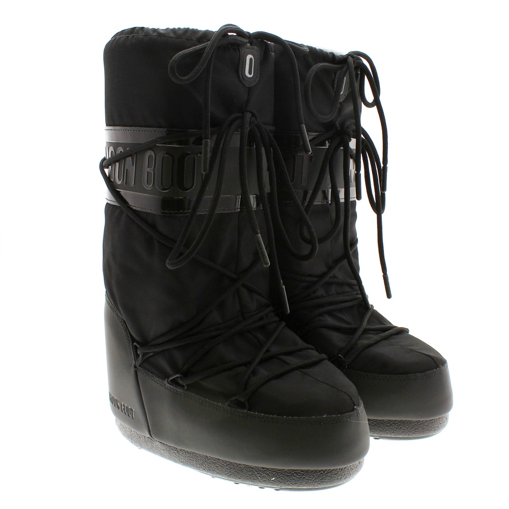 Bota negra descanso nieve Moon Boot Classic Plus 001