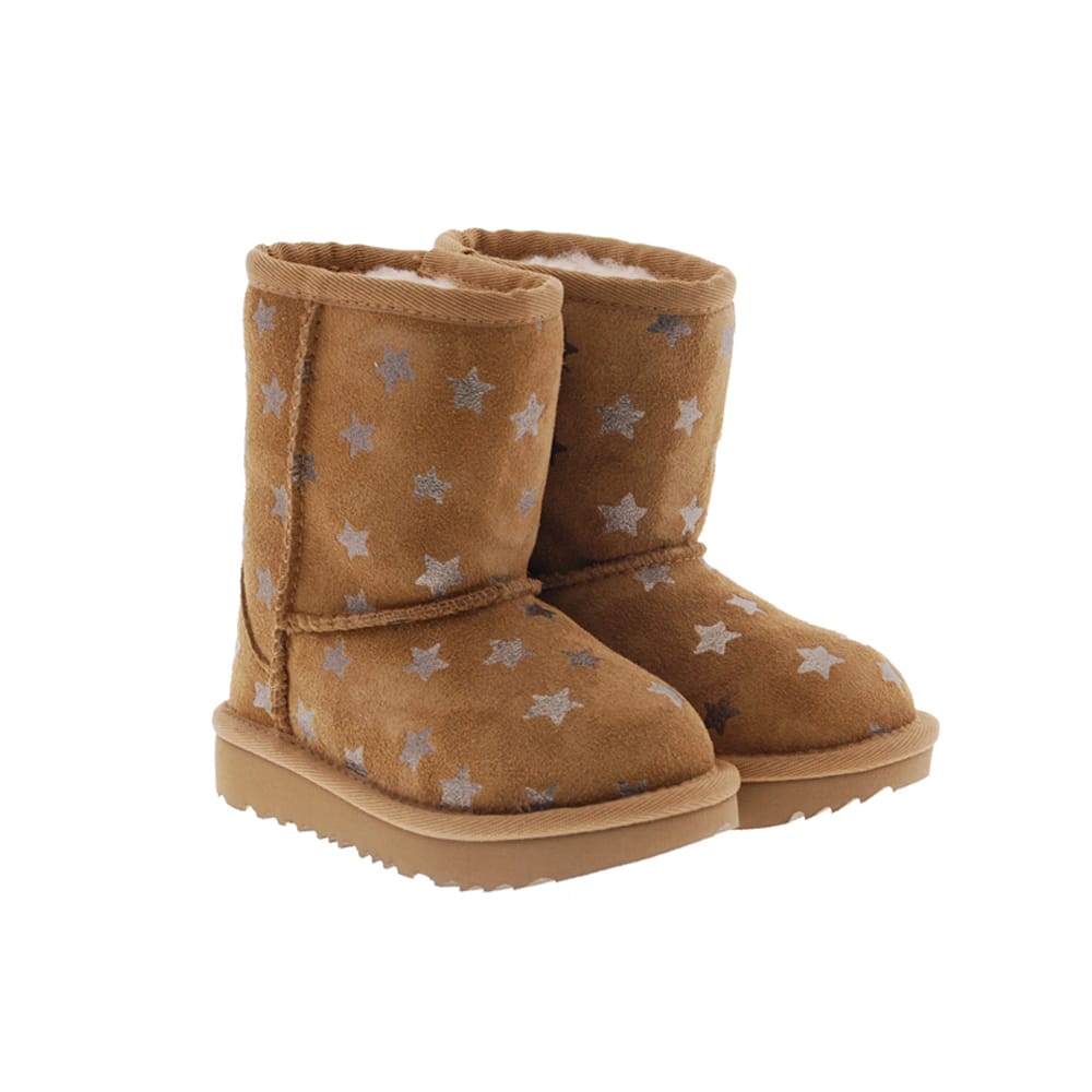 Botas australianas piel cordero color cuero con estrellas Ugg Classic Short K