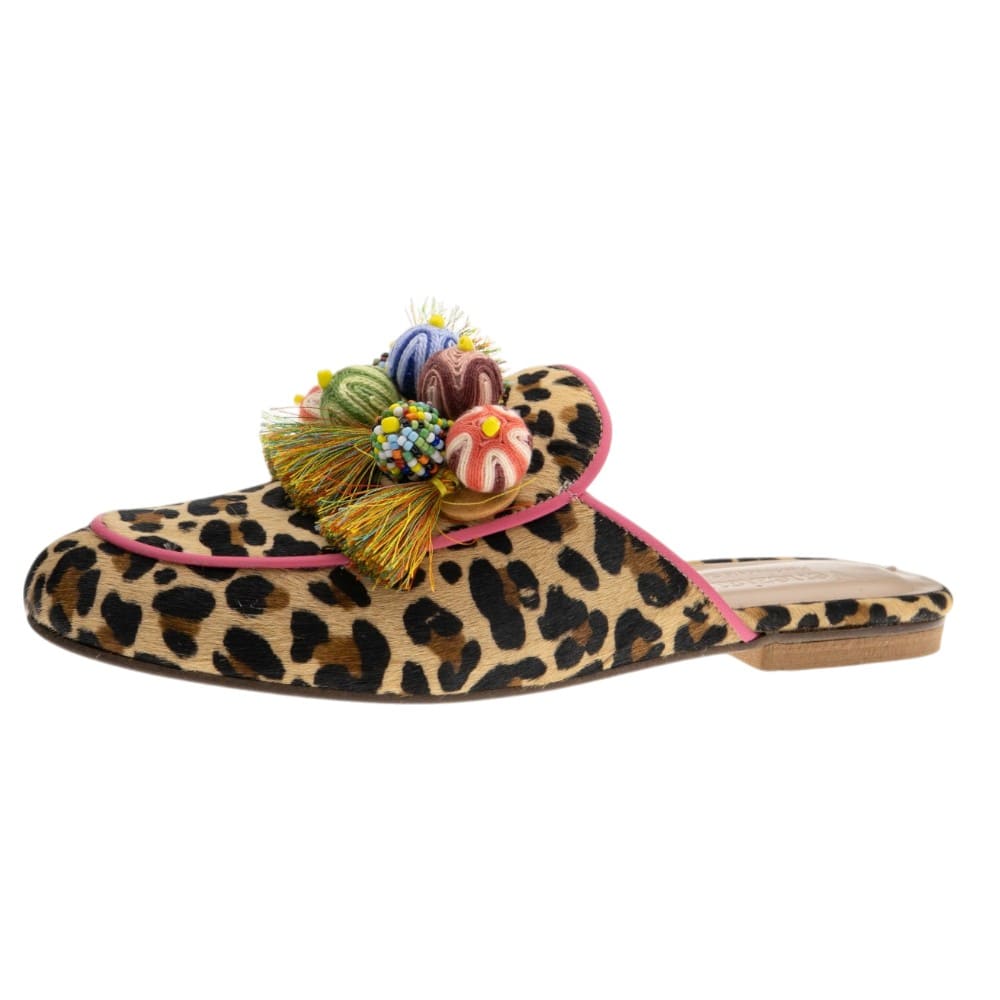 Mules leopardo borlas multicolor Venezianas foto 3