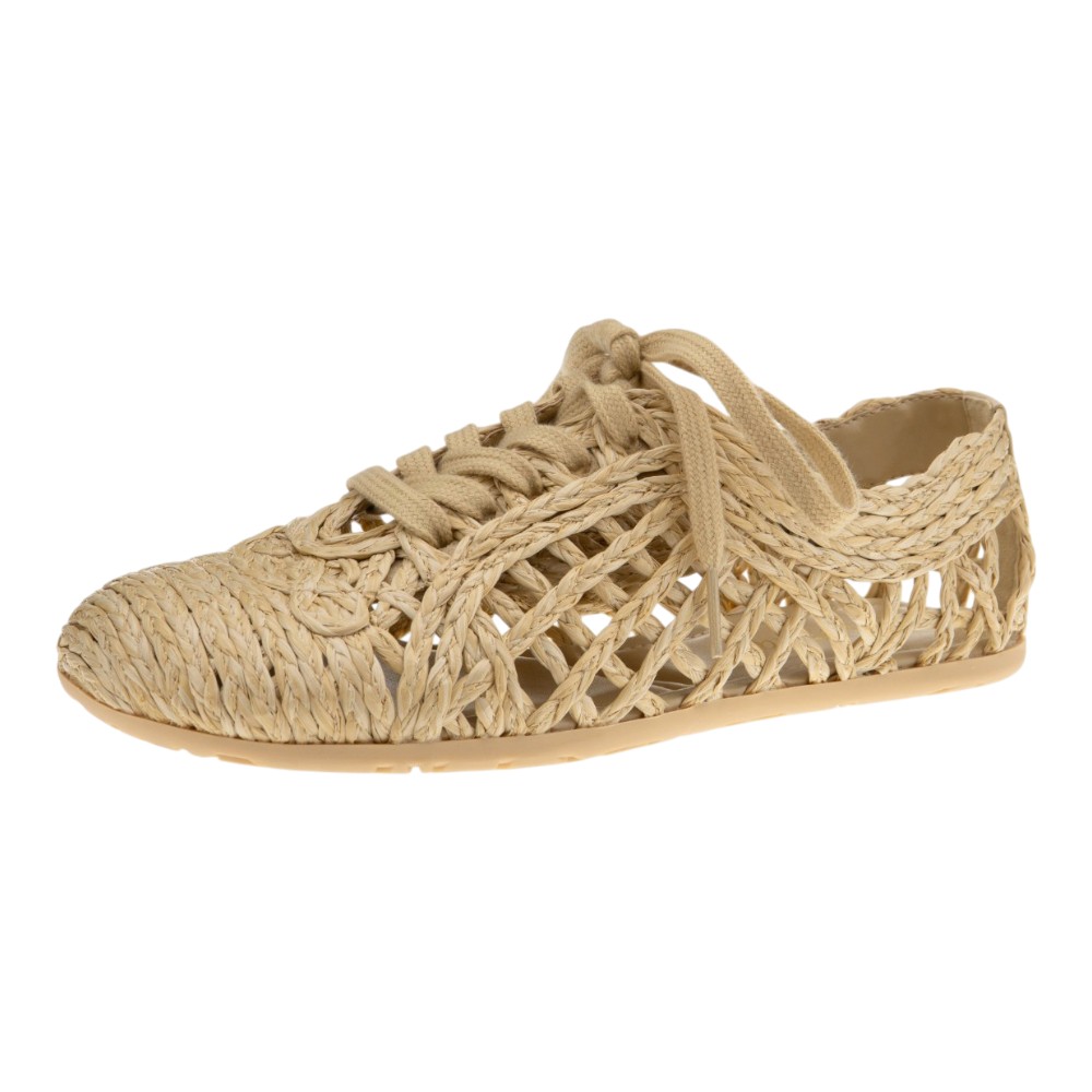 Zapatillas mujer rafia natural cordones Paloma Barceló foto 3