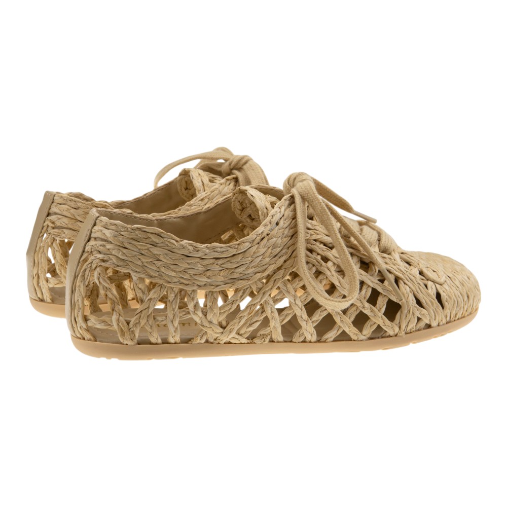 Zapatillas mujer rafia natural cordones Paloma Barceló foto 4