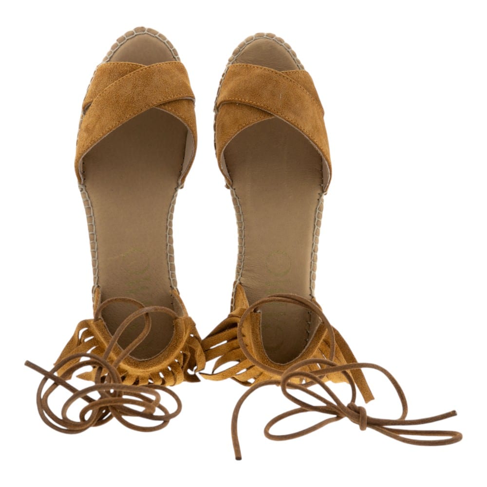 Alpargatas Mujer Gaimo de cuña con flecos en ante - Estilo boho y comodidad foto 2