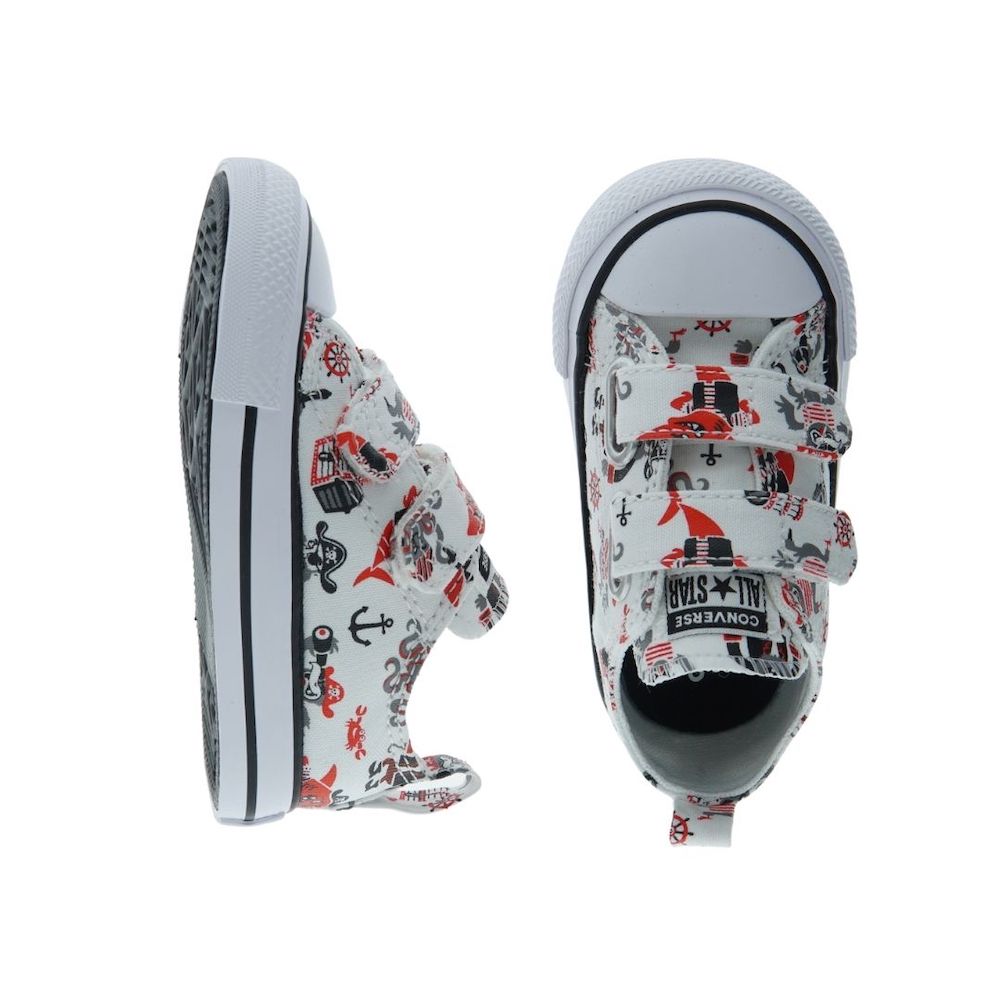 Zapatillas algodón estampado velcro Converse Ctas 2V Ox 102 foto 2